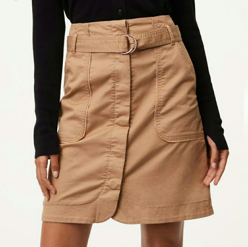 LOFT Tie Waist Cargo Skirt